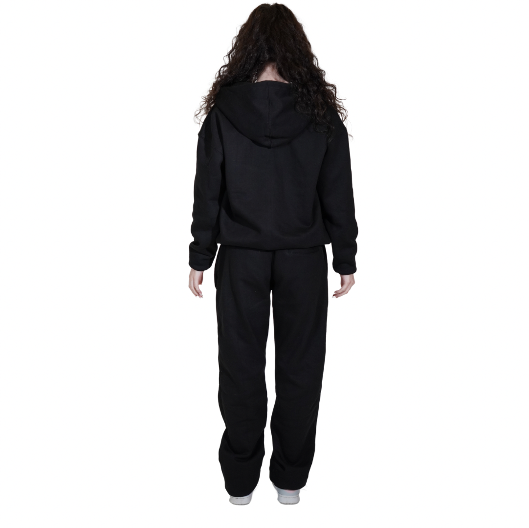 Black BASICS Zip-up Hoodie